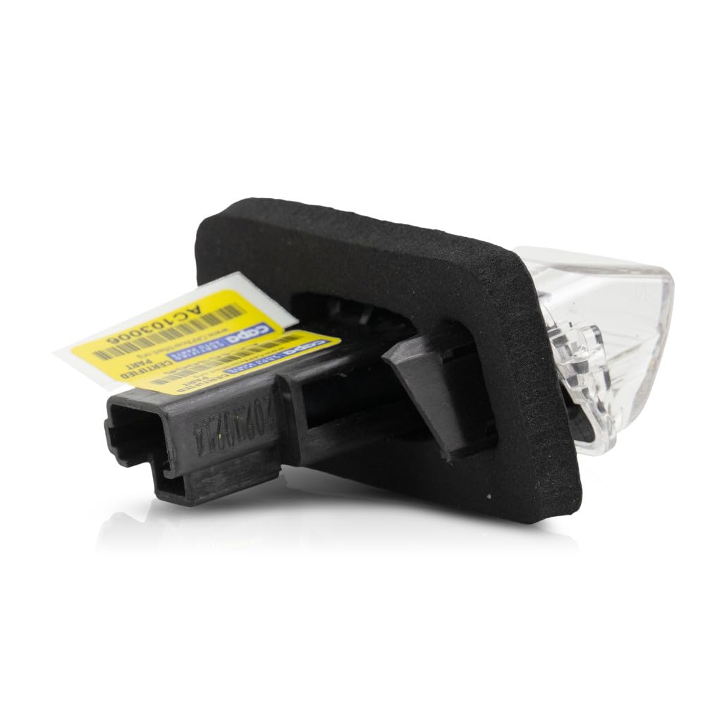 KarParts360 License Light Assembly for Toyota Camry 2012-2017, CAPA Certified, Driver or Passenger Side, Model CLX-M0-312-2109N-AC-CL