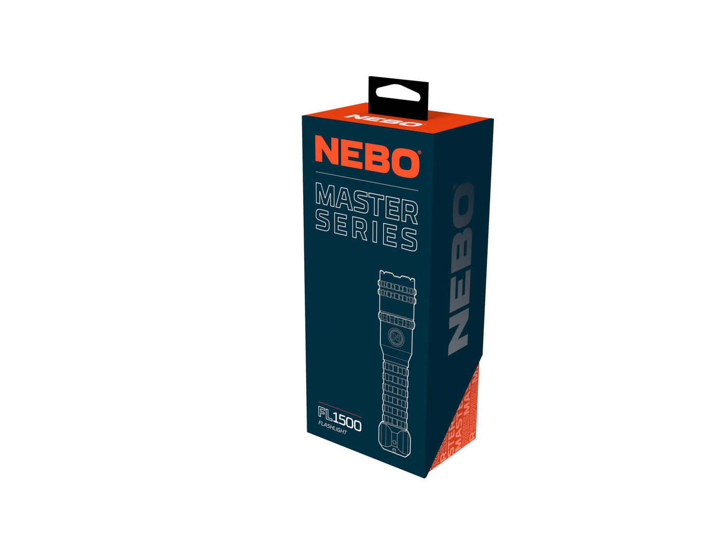 NEBO Master Series Rechargeable LED Flashlight, 1500 Lumen, Aluminum, Waterproof, One Size, Storm Gray, Model NEB-FLT-1017