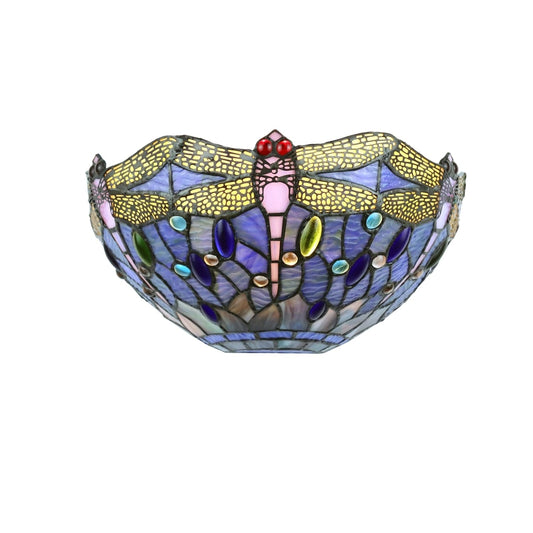 Chloe Lighting SUNNIVA 1 Light Wall Sconce, 12in Wide, Multicolor Glass, Model CH3T524BD12-WS1