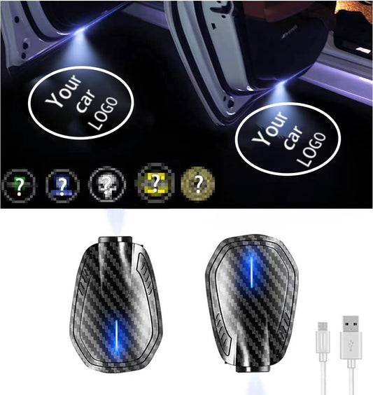 LOWEEY Car Door LED Logo Projector Lights, 2Pcs Wireless Courtesy Lights for NI-ISS-AN, Includes 6 Pairs Logo Slides