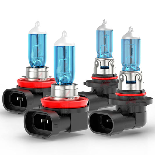 SYJIIP Halogen Headlight Bulbs 9005 High Beam H11 Low Beam 6000K White 4-Pack Compatible with Honda Accord 2013-2018 and Coupe 2008