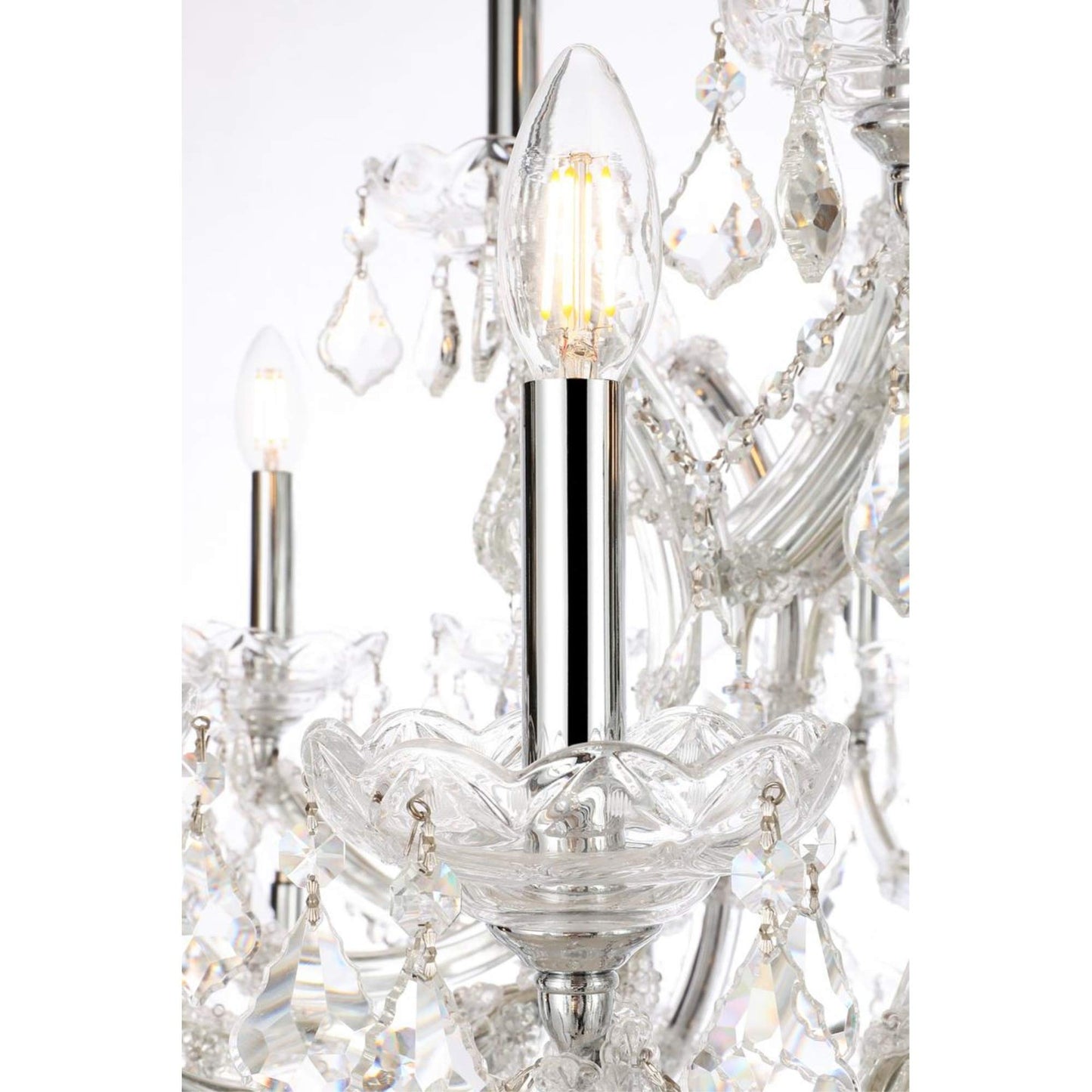 Elegant Lighting Royal Cut Crystal Chandelier 52in Chrome Model 2800G52C/RC