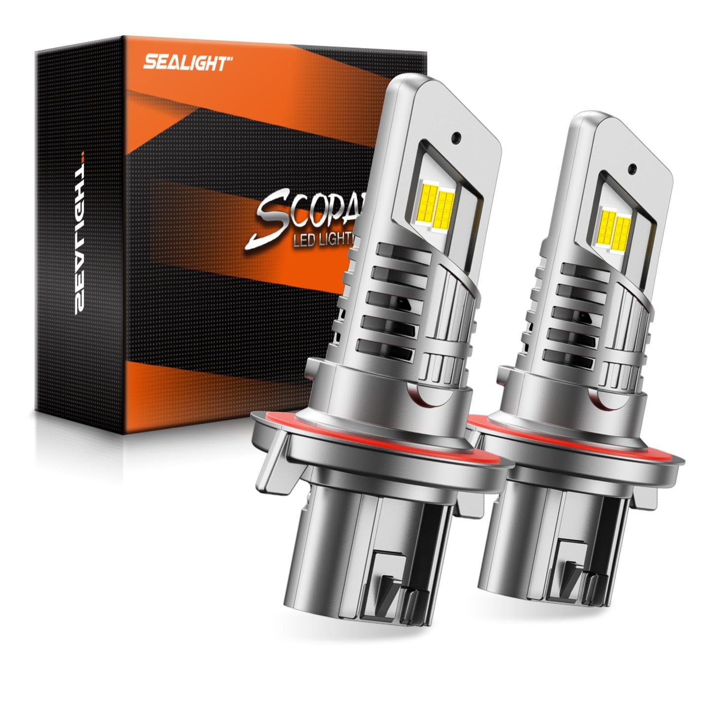 SEALIGHT H13 Fog Light Bulbs, 30000LM, 6500K Cool White, Mini Size, Plug-N-Play, Pack of 2