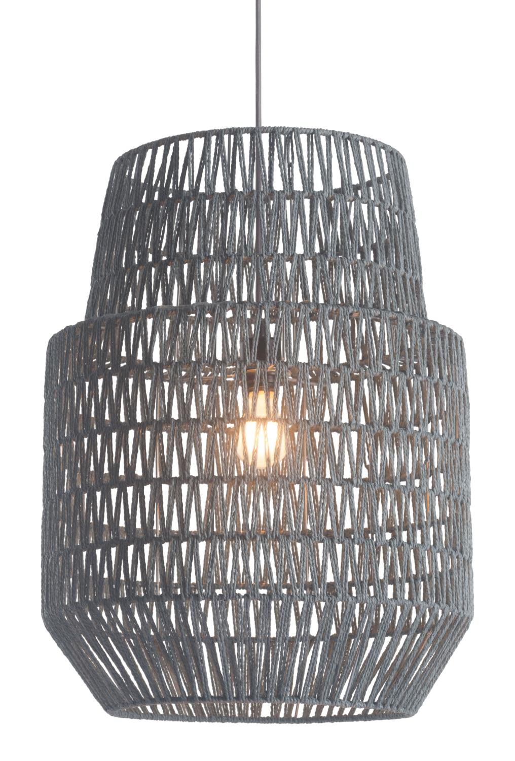 Zuo Daydream Ceiling Lamp, Metal, 143in x 18in x 24in, Gray, Model 50209