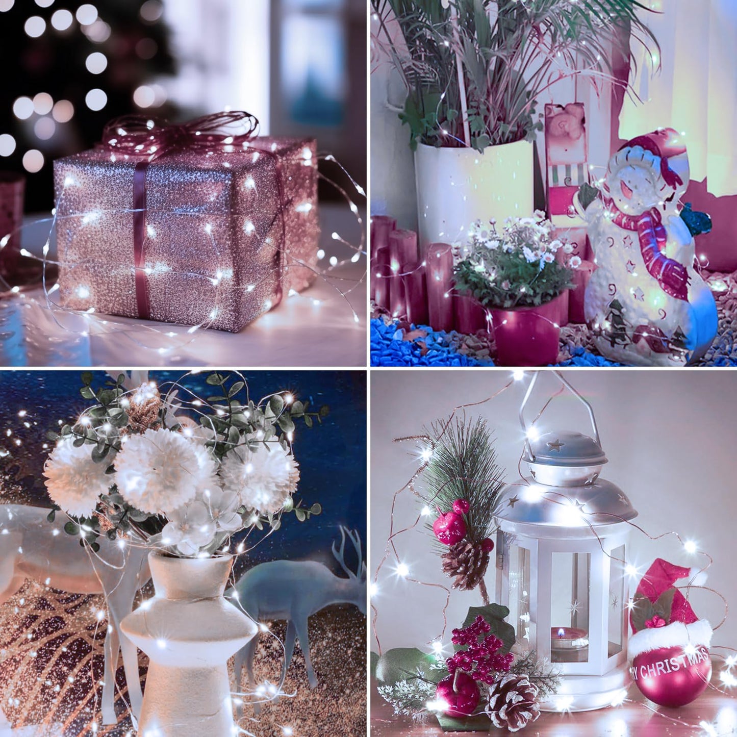 btfarm 6 Pack Fairy Lights, 10FT 30LED Battery Operated Twinkle Lights, Waterproof Copper Wire, Cool White for Indoor Outdoor Decorations