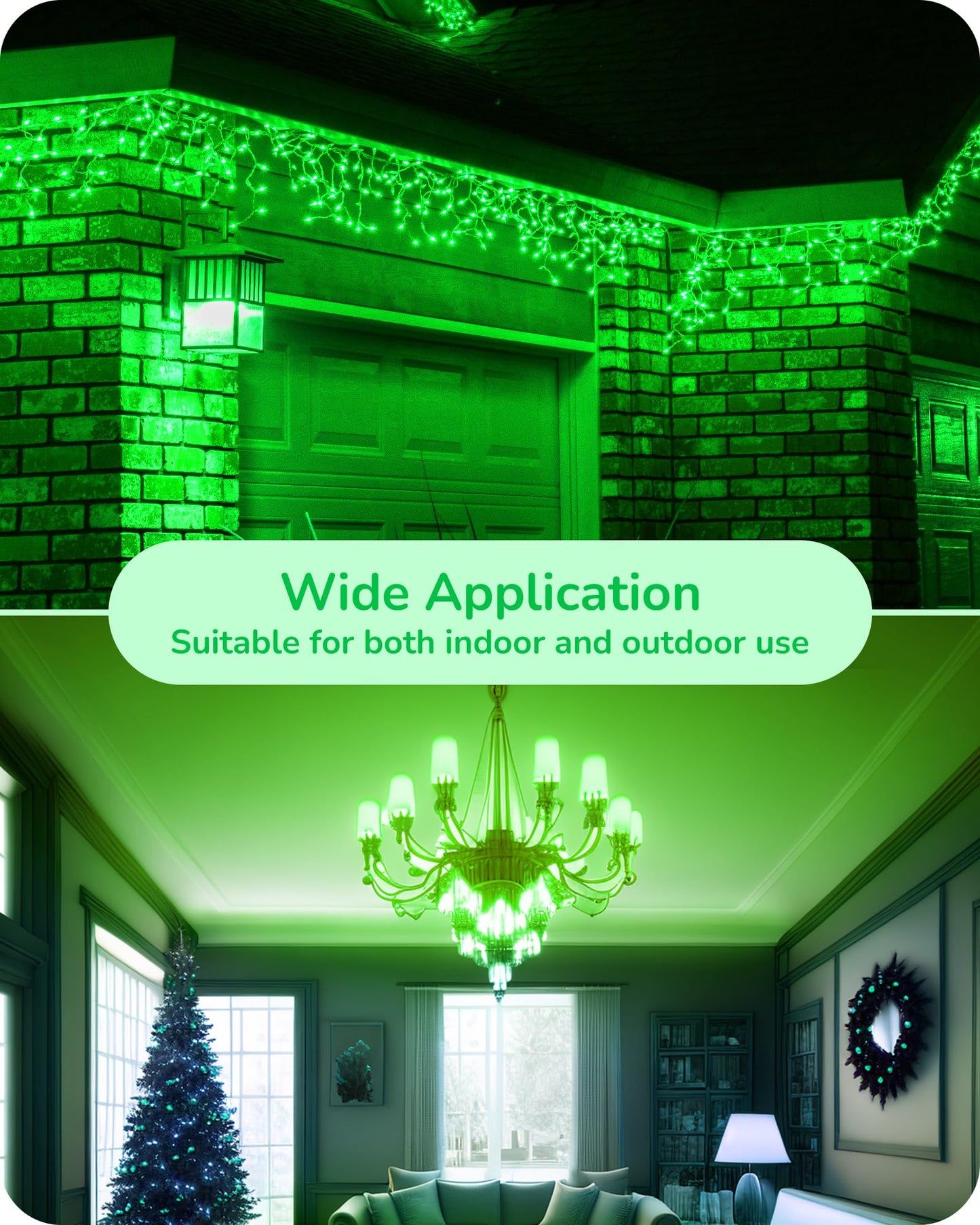 EDISHINE LED Candelabra Bulbs, Green, 60W Equivalent, Dimmable, Vintage Candle Light, Model HDCC35G, 6 Pack