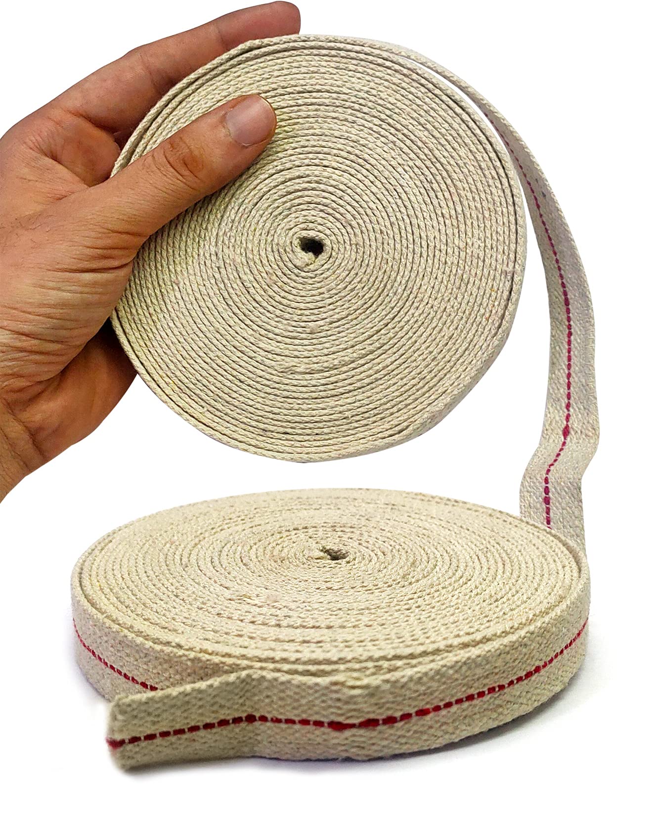Craftsman Flat Cotton Wicks, 1/2 Inch, 65 Feet, for Kerosene Oil Lamps, White, Model DIYA102, 2 Roll Pack
