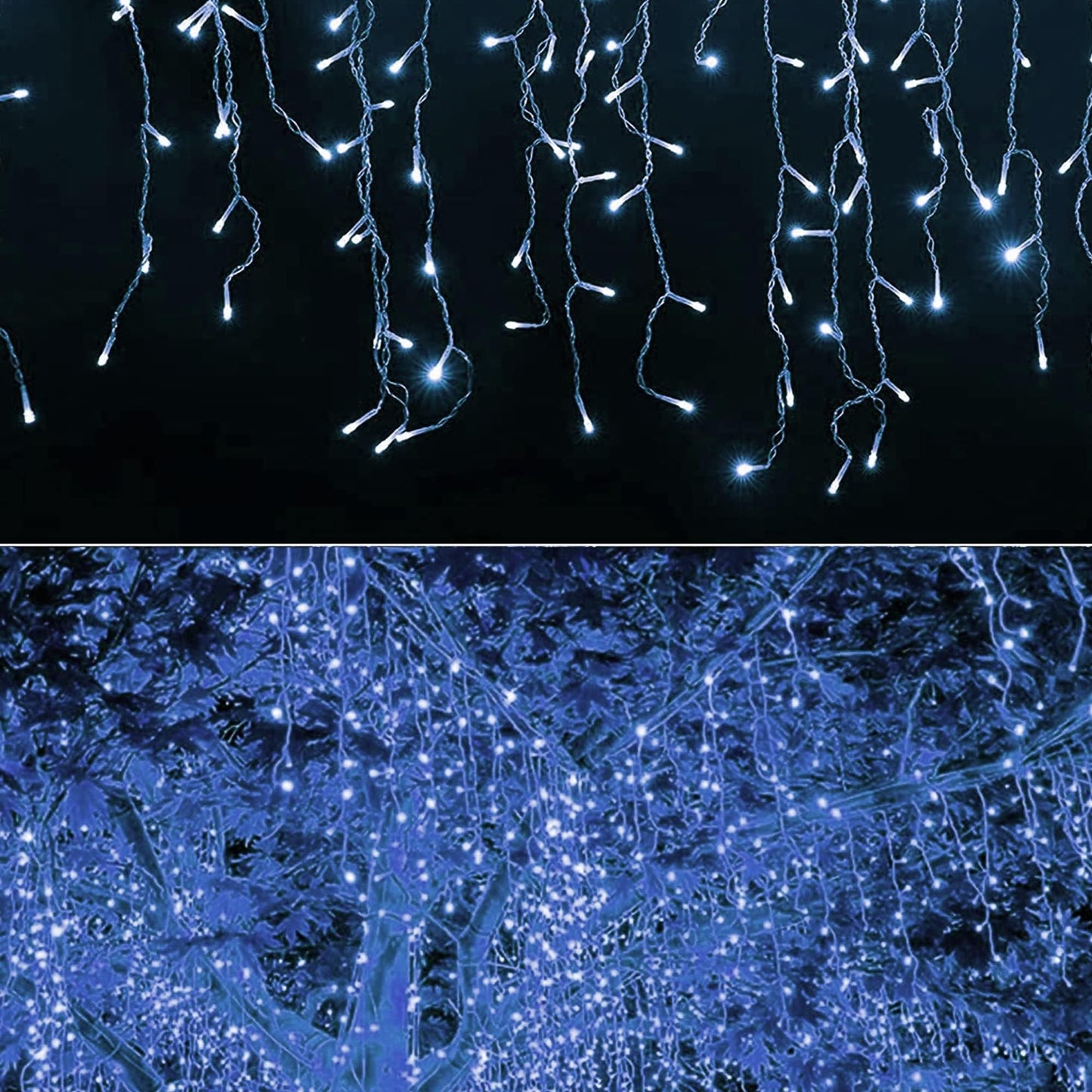 Dazzle Bright Outdoor Hanging Tree Lights, 160 LED, White, Model HB-160DCOI, for Garden, Party, Wedding, Porch, Patio, Christmas Decor