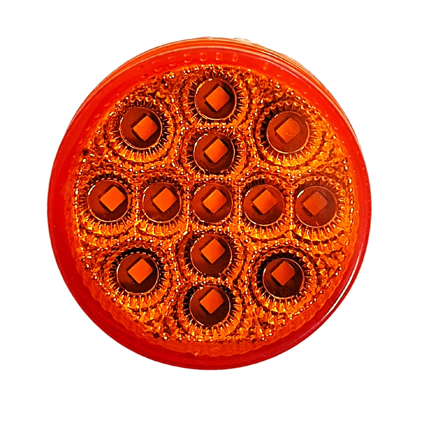 All Star Truck Parts Amber LED Clearance Marker Lights Kit, 10x 2.5in Round, 13 Diodes, Waterproof, Model ASA2513A10-N