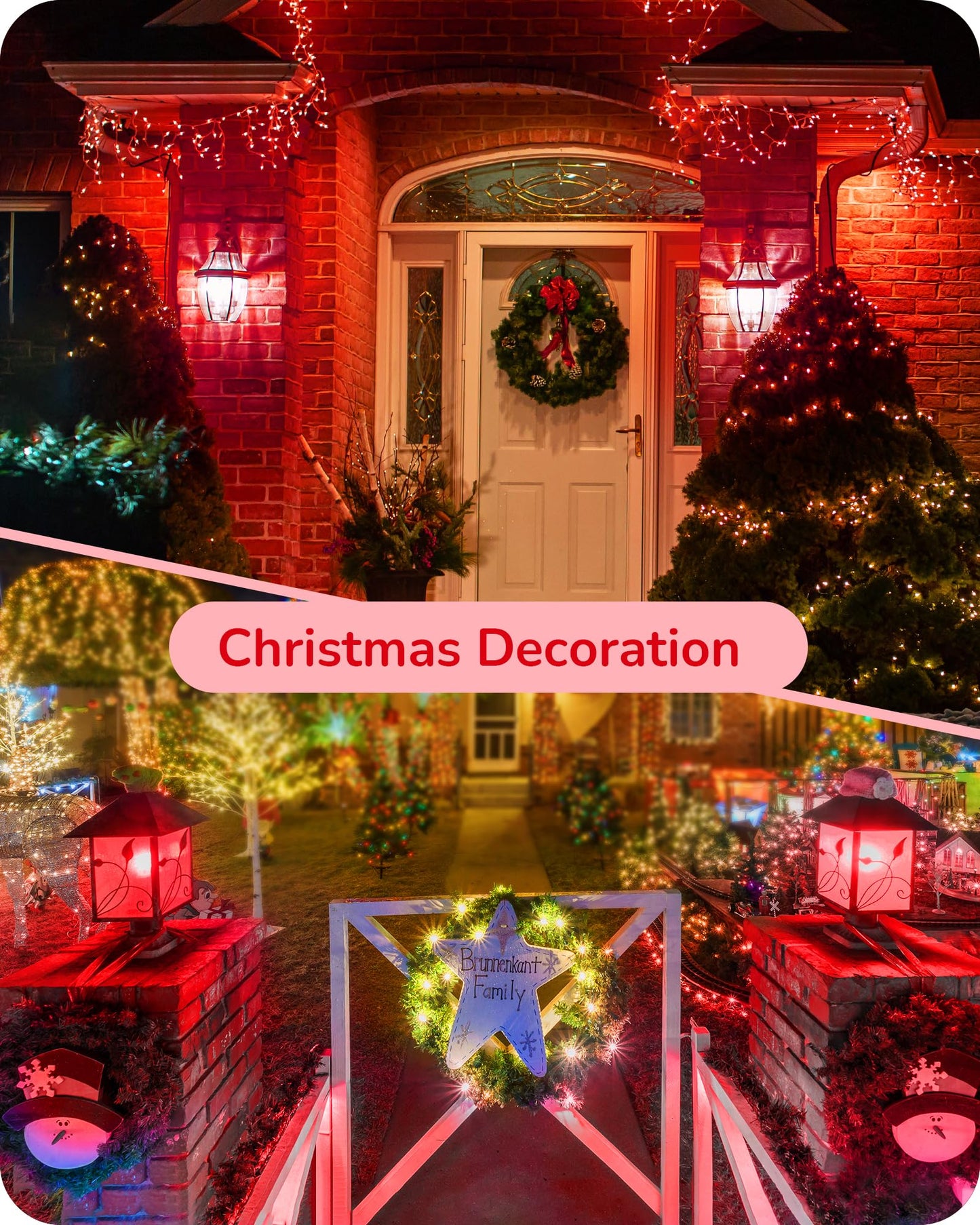 EDISHINE Red LED Light Bulbs, 100W Equivalent, E26 Base A19, 4 Pack, Plastic for Christmas Decoration